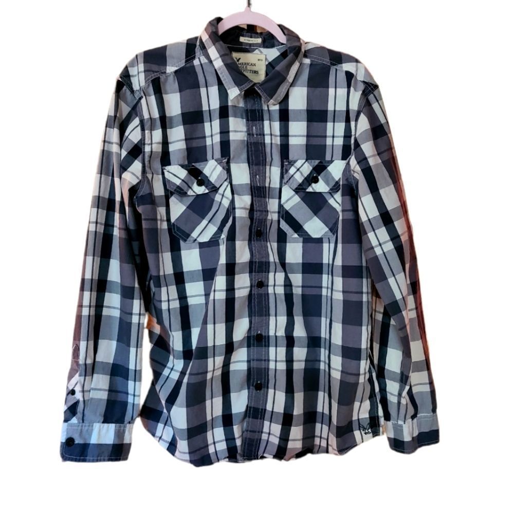 American Eagle Outfitters 2 Xl Black an White long Sleeve